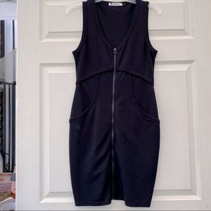 Alexander Wang Tight Fit Mini Dress Zip Front M